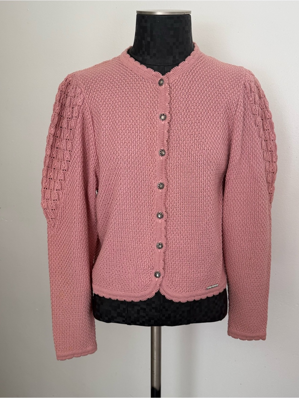 Vintage Geiger Tyrol Button Front Cropped Cardigan Sweater